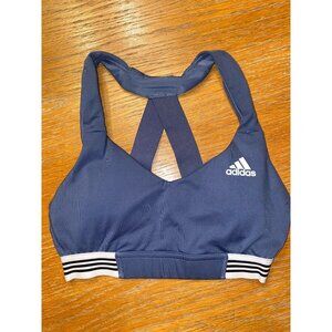 Adidas Womens Racerback Sports Bra XS Support Blue